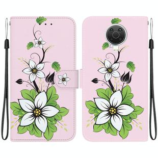 For Nokia G10 / G20 Crystal Texture Colored Drawing Leather Phone Case(Lily)