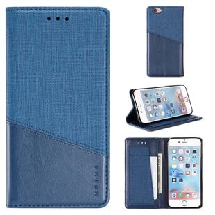 For iPhone 6 MUXMA MX109 Horizontal Flip Leather Case with Holder & Card Slot & Wallet(Blue)
