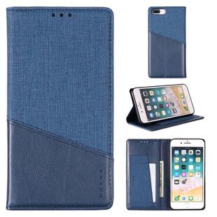 For iPhone 7 Plus / 8 Plus MUXMA MX109 Horizontal Flip Leather Case with Holder & Card Slot & Wallet(Blue)