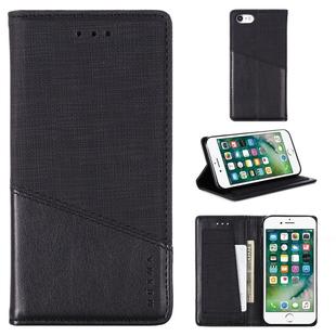 For iPhone 8 / 7 MUXMA MX109 Horizontal Flip Leather Case with Holder & Card Slot & Wallet(Black)