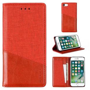 For iPhone 8 / 7 MUXMA MX109 Horizontal Flip Leather Case with Holder & Card Slot & Wallet(Red)