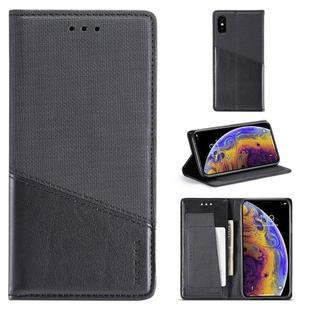For iPhone X / XS MUXMA MX109 Horizontal Flip Leather Case with Holder & Card Slot & Wallet(Black)