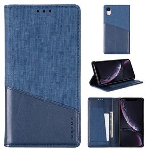 For iPhone XR MUXMA MX109 Horizontal Flip Leather Case with Holder & Card Slot & Wallet(Blue)