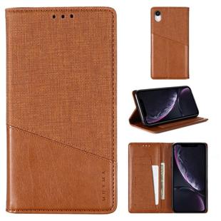 For iPhone XR MUXMA MX109 Horizontal Flip Leather Case with Holder & Card Slot & Wallet(Brown)