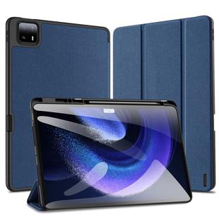 For Xiaomi Pad 6 Max 14 DUX DUCIS Domo Series Magnetic Flip Leather Tablet Case(Blue)