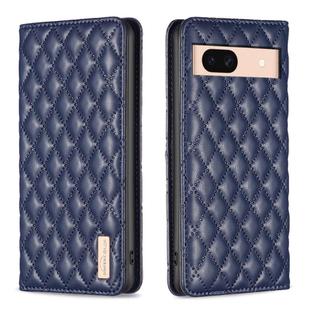 For Google Pixel 8a Diamond Lattice Magnetic Leather Flip Phone Case(Blue)