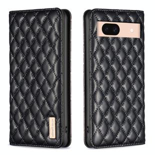 For Google Pixel 8a Diamond Lattice Magnetic Leather Flip Phone Case(Black)