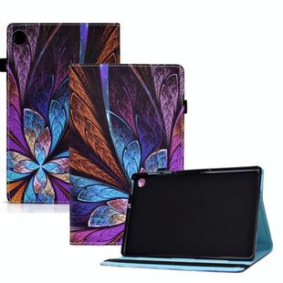 For Samsung Galaxy Tab A9 Colored Drawing Elastic Band Smart Leather Tablet Case(Colorful Flower)