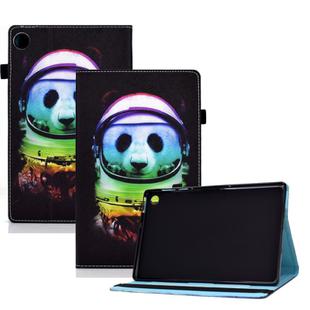 For Samsung Galaxy Tab A9 Colored Drawing Elastic Band Smart Leather Tablet Case(Space Bear)