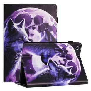 For Samsung Galaxy Tab A9 Sewing Litchi Texture Leather Tablet Case(Wolf)