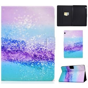 For Huawei MediaPad T3 10 Electric Pressed TPU Colored Drawing Horizontal Flip Leather Case with Holder & Card Slots & Anti-slip Strip(Color Sand)
