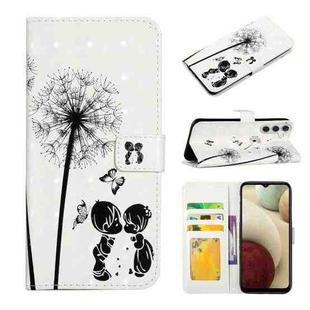 For Samsung Galaxy A24 4G Oil Embossed 3D Drawing Leather Phone Case(Couple Dandelion)