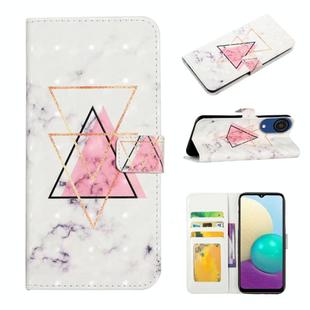 For Samsung Galaxy A04 Core Oil Embossed 3D Drawing Leather Phone Case(Triangular Marble)