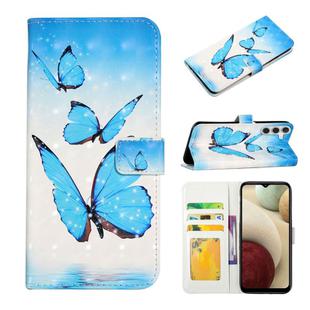 For Samsung Galaxy A14 5G Oil Embossed 3D Drawing Leather Phone Case(3 Butterflies)