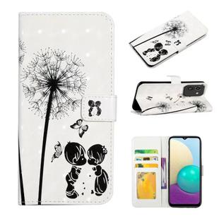 For Samsung Galaxy A03 164mm Oil Embossed 3D Drawing Leather Phone Case(Couple Dandelion)