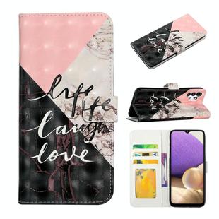 For Samsung Galaxy A32 5G Oil Embossed 3D Drawing Leather Phone Case(Stitching Marble)