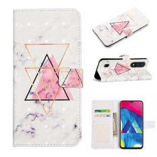 For Samsung Galaxy A10 / M10 Oil Embossed 3D Drawing Leather Phone Case(Triangular Marble)