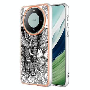 For Huawei Mate 60 Electroplating Dual-side IMD Phone Case(Totem Elephant)