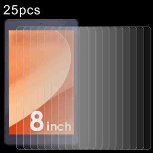 For LUCA TE084 M4V1-B 8.0 25pcs 0.3mm 9H Explosion-proof Tempered Tablet Glass Film