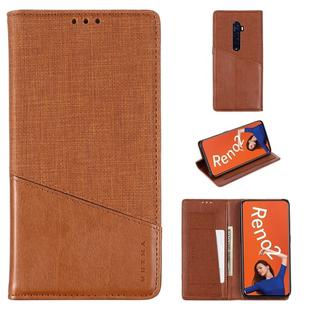 For OPPO Reno 2 MUXMA MX109 Horizontal Flip Leather Case with Holder & Card Slot & Wallet(Brown)