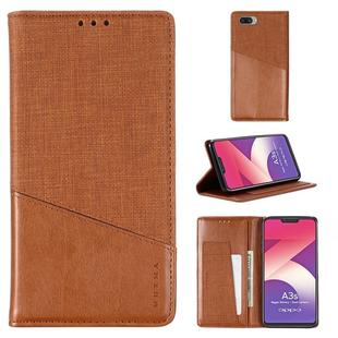 For OPPO A3s MUXMA MX109 Horizontal Flip Leather Case with Holder & Card Slot & Wallet(Brown)