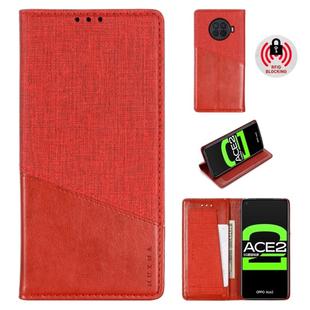 For OPPO Ace2 MUXMA MX109 Horizontal Flip Leather Case with Holder & Card Slot & Wallet(Red)