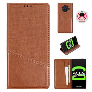 For OPPO Ace2 MUXMA MX109 Horizontal Flip Leather Case with Holder & Card Slot & Wallet(Brown)