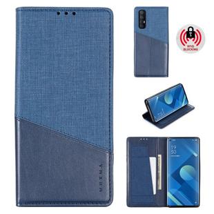 For OPPO Reno 3 Pro MUXMA MX109 Horizontal Flip Leather Case with Holder & Card Slot & Wallet(Blue)