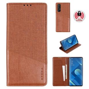 For OPPO Reno 3 Pro MUXMA MX109 Horizontal Flip Leather Case with Holder & Card Slot & Wallet(Brown)