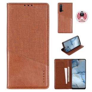 For OPPO Reno3 MUXMA MX109 Horizontal Flip Leather Case with Holder & Card Slot & Wallet(Brown)