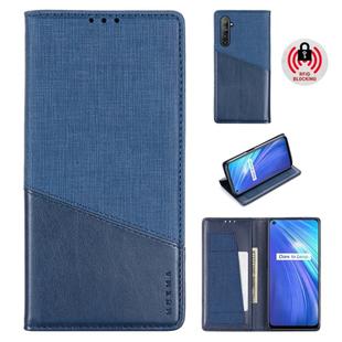 For OPPO Realme 6 MUXMA MX109 Horizontal Flip Leather Case with Holder & Card Slot & Wallet(Blue)