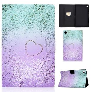 For Samsung Galaxy Tab A9 Electric Pressed Colored Drawing Leather Tablet Case(Love Quicksand)