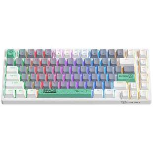 ONIKUMA G52 82 Keys RGB Lighting Wired Mechanical Keyboard, Type:Blue Switch(White)