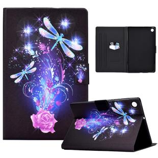 For Samsung Galaxy Tab A9+ Electric Pressed Colored Drawing Leather Tablet Case with Sleep / Wake-up Function(Butterfly)