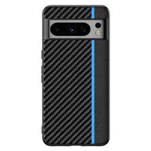 For Google Pixel 8a Ultra-thin Carbon Fiber Texture Printing Phone Case(Black Blue)