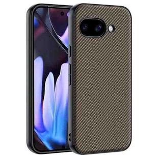 For Google Pixel 9a Ultra-thin Carbon Fiber Texture Printing Phone Case(Gold)