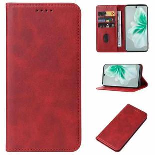 For vivo S18 Magnetic Closure Leather Phone Case(Red)