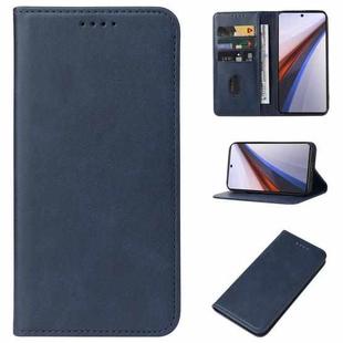 For vivo iQOO 12 Magnetic Closure Leather Phone Case(Blue)