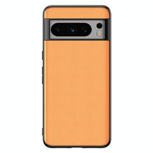 For Google Pixel 8 Pro Ultra-thin Plain Skin Leather Phone Case(Orange)