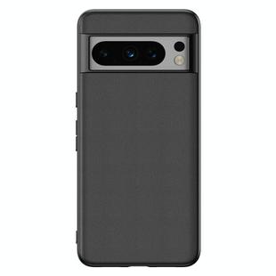 For Google Pixel 8 Ultra-thin Plain Skin Leather Phone Case(Black)