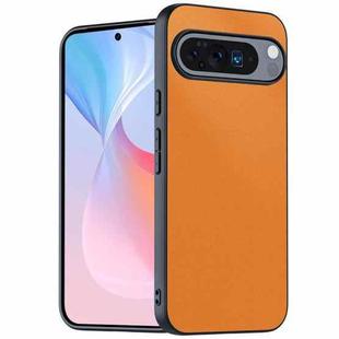 For Google Pixel 10 / 10 Pro Ultra-thin Plain Skin Leather Phone Case(Orange)