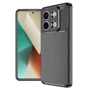 For Xiaomi Redmi Note 13 Carbon Fiber Texture Shockproof TPU Phone Case(Black)