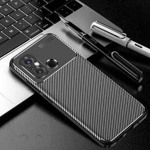 For Xiaomi Redmi 12C Carbon Fiber Texture Shockproof TPU Phone Case(Black)