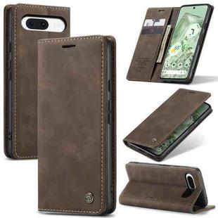 For Google Pixel 8A CaseMe 013 Multifunctional Horizontal Flip Leather Phone Case(Coffee)