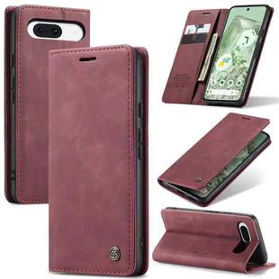For Google Pixel 8A CaseMe 013 Multifunctional Horizontal Flip Leather Phone Case(Wine Red)