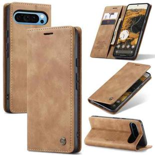 For Google Pixel 9 Pro XL CaseMe 013 Multifunctional Horizontal Flip Leather Phone Case(Brown)