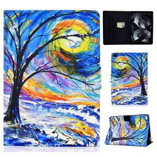 For iPad 10.2 / 10.5 / iPad Air 10.5 2019 TPU Electric Pressed Horizontal Flip Leather Case with Holder & Card Slot & Sleep / Wake-up Function(Watercolor Tree)