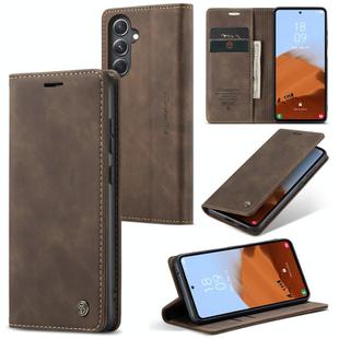 For Samsung Galaxy S23 FE 5G CaseMe 013 Multifunctional Horizontal Flip Leather Phone Case(Coffee)