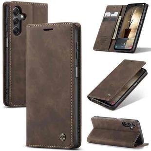 For Samsung Galaxy A25 5G CaseMe 013 Multifunctional Horizontal Flip Leather Phone Case(Coffee)