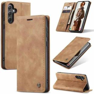 For Samsung Galaxy A35 5G CaseMe 013 Multifunctional Horizontal Flip Leather Phone Case(Brown)